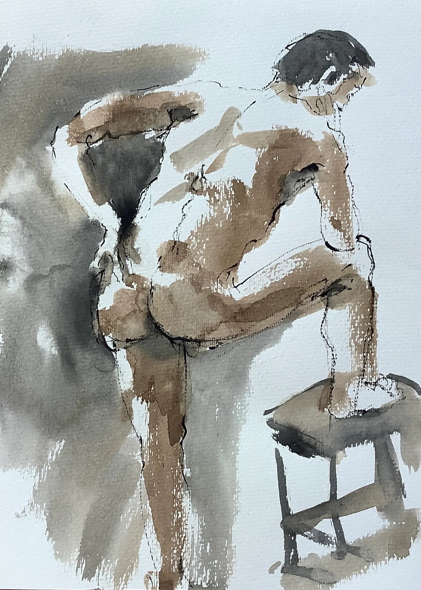 nu masculin debout