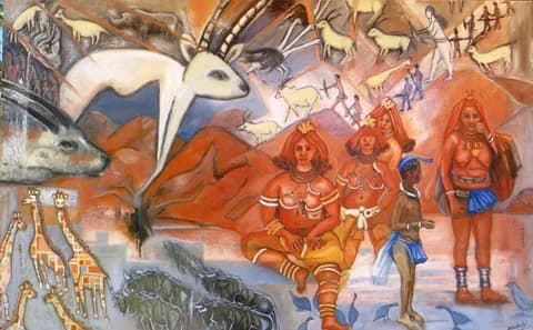 Namibie, Les Himbas entre deux mondes Huile/toile