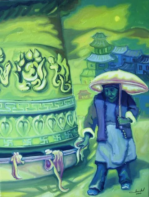 moulin à prières - Chine Yunnan
