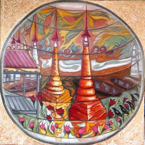 Stupas de Tarkaug (Inlé) H/T Birmanie