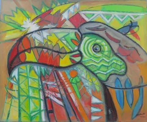 Ménate acrylique/huile